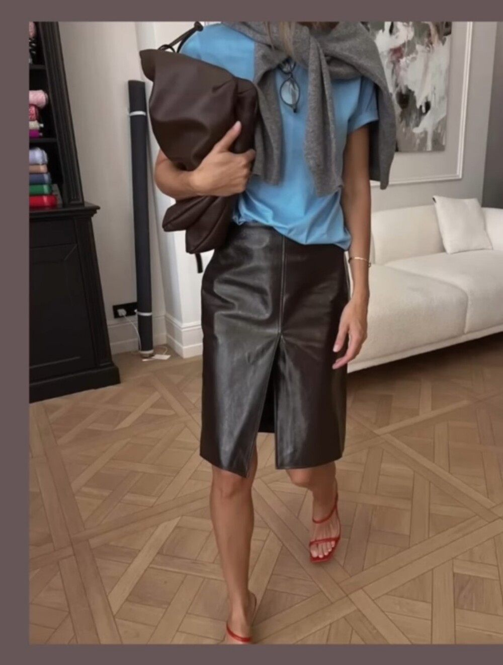 Jacob Black Pencil Skirt with Front Split